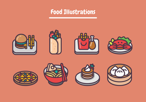 Ilustraciones de comida vector