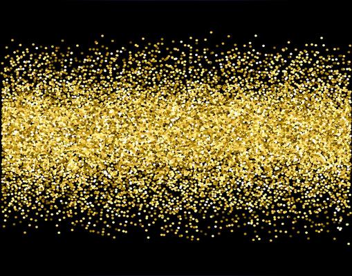 waterfalls golden glitter sparkle-bubbles champagne particles stars black background happy new year holiday concept.