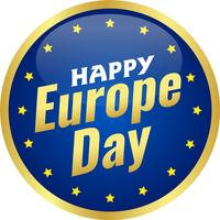 Europe Day. Annual public holiday in May. Is the name of two annual observance days - 5 May by the Council of Europe and 9 May by the European Union. Poster, card, banner and background. Vector - Vektör
