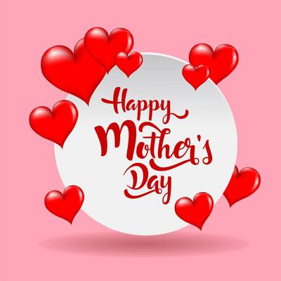 mothers day greeting card. happy mother s day elegant calligraphy banner lettering vector text in frame background.