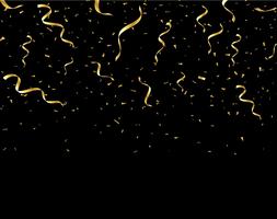 waterfalls golden glitter sparkle-bubbles champagne particles stars black background happy new year holiday concept. vector