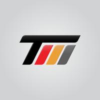 Creative letter TM logo concept design vector