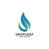 Aqua Leaf Logo Concept design template vector