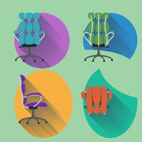 Four direction chair with flat design vector