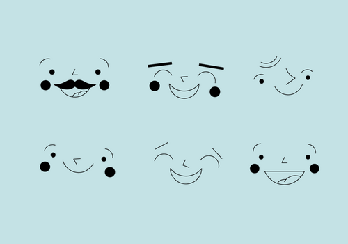 Vector De Caras Libres