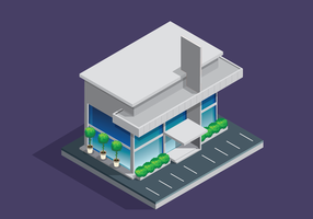 Office Building Isometric vector