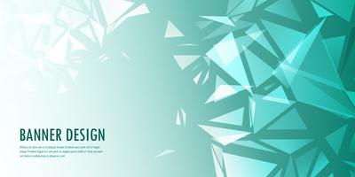 Abstract low poly banner design  vector