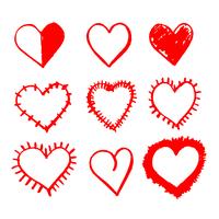 Hand drawn heart icon sign vector