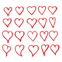 Hand drawn heart icon sign vector