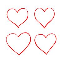 Hand drawn heart icon sign vector