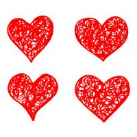 Hand drawn heart icon sign vector