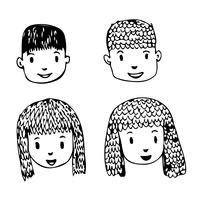 Diseño de icono de dibujos animados de cara de personas vector