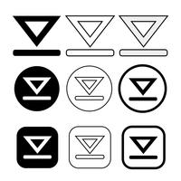 set of simple sign download icon vector