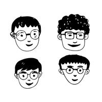 Diseño de icono de dibujos animados de cara de personas vector