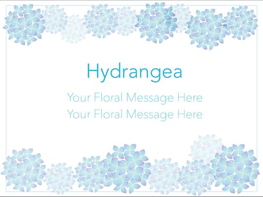 Vector frame with hydrangeas.