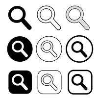 Magnifying glass sign  search icon vector