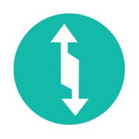 simple arrow sign icon vector