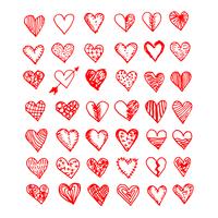 Hand drawn heart icon vector