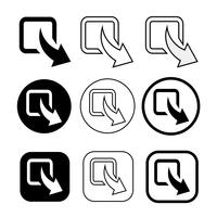 set of simple sign download icon vector