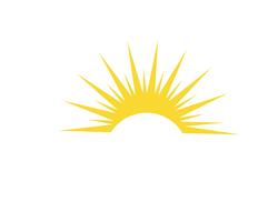 Sun logo and symbols star icon web Vector - 