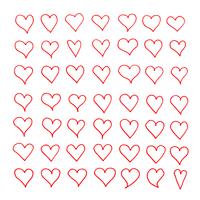 Hand drawn heart icon vector