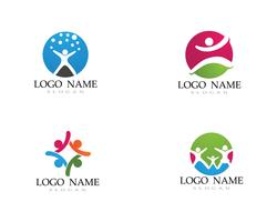 Adoption children logo and symbol health vector
