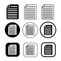 simple Document file icon. Paper doc sign vector