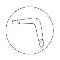 Boomerang icon vector