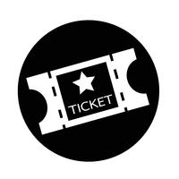 movie ticket icon vector