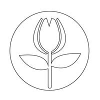 Flower icon vector