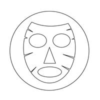 Facial mask icon vector