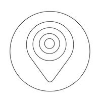 Map pointer icon vector