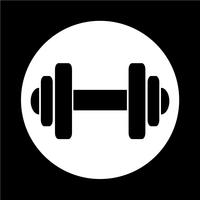 Dumbbell icon vector