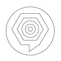 target bubble icon vector