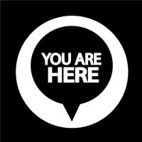 You are here icon vector