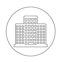 Icono de edificio de oficinas vector