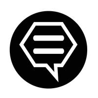 talking bubble chat icon vector