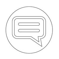 talking bubble chat icon vector