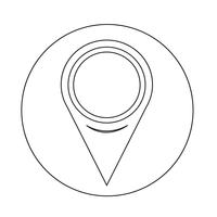 Icono de puntero del mapa vector