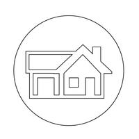 Real estate house icon vector