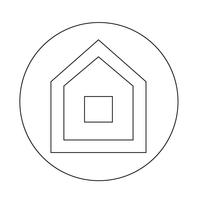 Real estate house icon vector