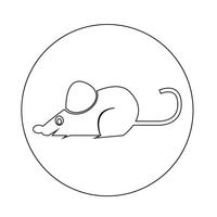 mouse rat icon vector