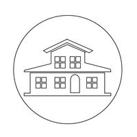 Country house icon vector