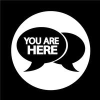 You are here icon vector