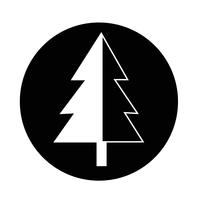 Christmas tree icon vector