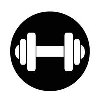 Dumbbell icon vector