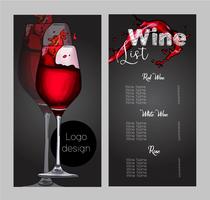 Vector design for wine list.