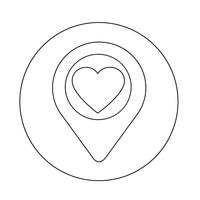 Map pointer icon vector