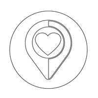 Map pointer icon vector