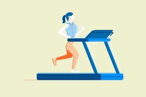 Gym fitness workouts flat illustration vector